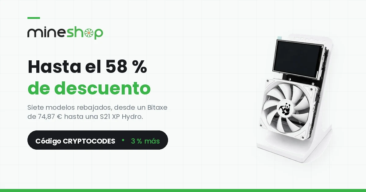 Imagen del artículo para: Siete mineros en oferta en MineShop: hasta el 58 % menos